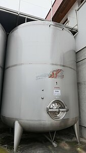 Bild 2 21.300 Liter Lagertank/ Weintank rund stehend aus V2A