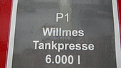 Bild 7 Tankpresse, Willmes Leistung: 6.000 Liter