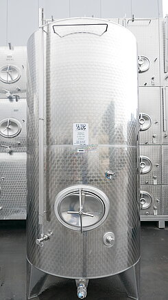 4.000 Liter Lagertank, Weintank rund, stehend aus V2A