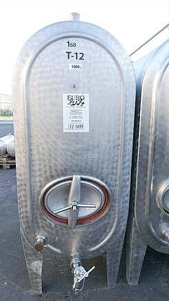 1.000 Liter Tank, Lagertank, Weintank m. Kühlplatte aus V2A