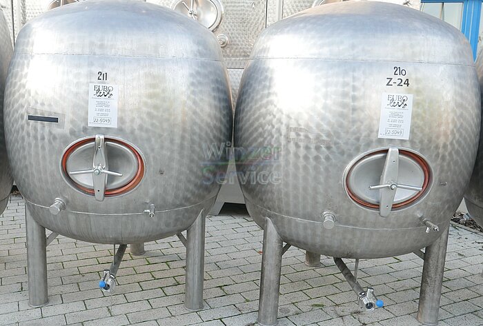 Bild 1 1.500 Liter Eiertank / Lagertank aus V2A marmoriert, gebr.