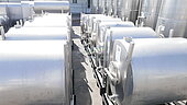 Bild 9 Edelstahl Lagertank liegend Inhalt 740 Liter 