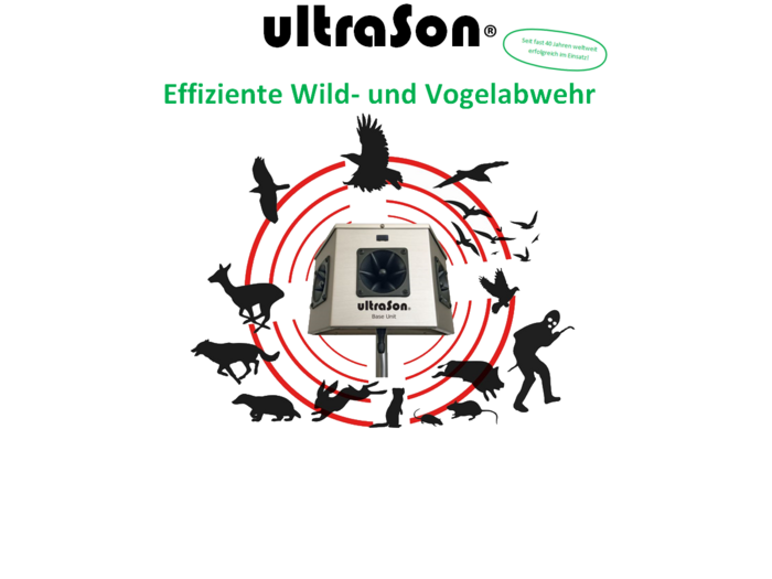 Wild-, Vogel- und Nagerabwehrgerät ultraSon
