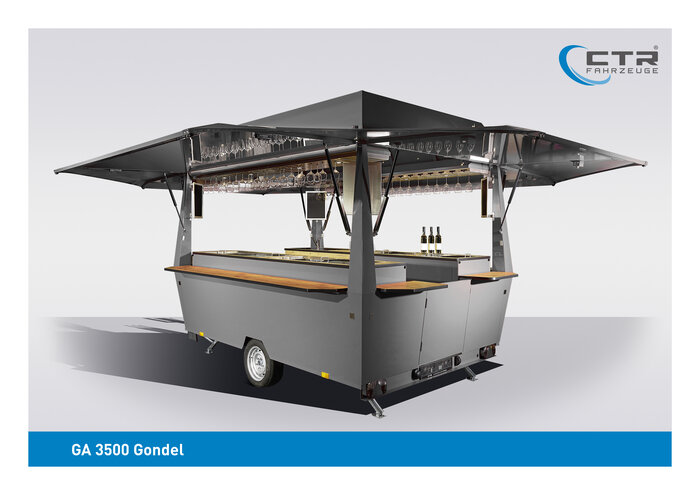 Weinausschankwagen "SMALL" Gondel (2,40 mtr. - max. 4,00 mtr.)