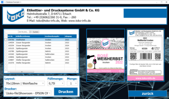 Bild 2 Software für Etikettengestaltung und Druck