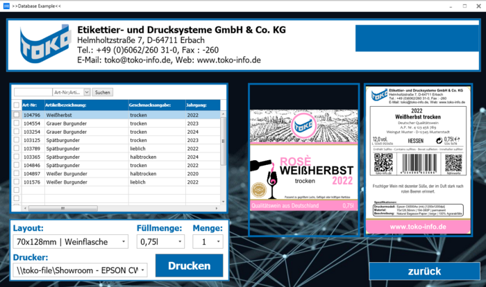 Software für Etikettengestaltung und Druck