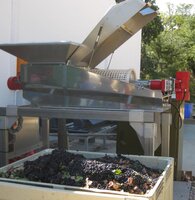 Bild 2 Trauben-Abbeermaschine ROTOVIB mit Rollensortierer