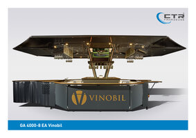 Bild 1 Weinausschankwagen VINOBIL mit beleuchteter V-Säule - 4,00 mtr.