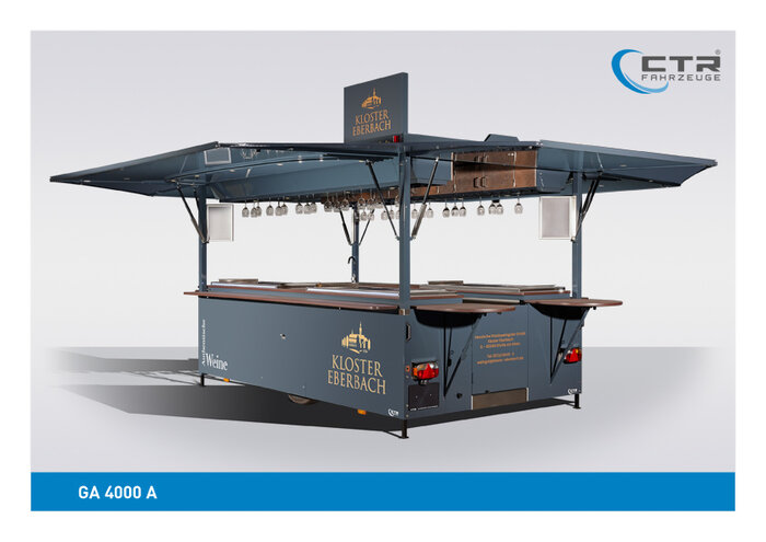 Weinausschankwagen Rechteck (3,50 mtr. - max. 5,00 mtr.)