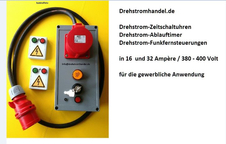 Drehstrom-Funkfernsteuerung, Schaltuhren/Thermostate 400 V 