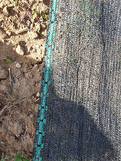 Schattiernetz schwarz gebraucht 100m x 5,40-5,50m