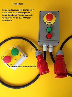 Funkfernsteuerung, Drehstrom, 400 Volt / 16 Ampère für Förderband