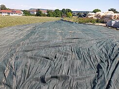 Schattiernetz grün gebraucht 80m x 10-10,50m