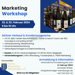 Marketing Workshop / 22. & 23.02.2024 / 9:00-16:00 Uhr