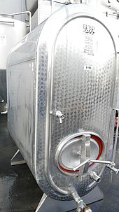Bild 2 1.150 Liter Tank, Lagertank, Weintank lang, oval, liegend aus V2A