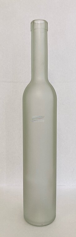 Lagerräumung - 0,5 l Bordeaux weiß mattiert OB 350 mm