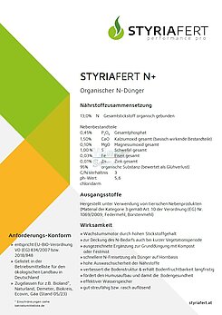 Styriafert N13+ und Styriafert NK 10/8 - Organische Bio Dünger