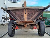 Bild 8 Restaurierter Oldtimer Holz Anhänger Traktor Gummiwagen Planwagen