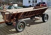 Bild 6 Restaurierter Oldtimer Holz Anhänger Traktor Gummiwagen Planwagen