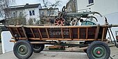 Bild 2 Restaurierter Oldtimer Holz Anhänger Traktor Gummiwagen Planwagen