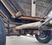 Bild 4 Restaurierter Oldtimer Holz Anhänger Traktor Gummiwagen Planwagen